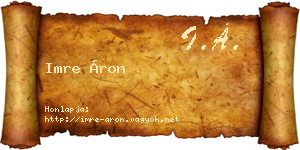 Imre Áron névjegykártya